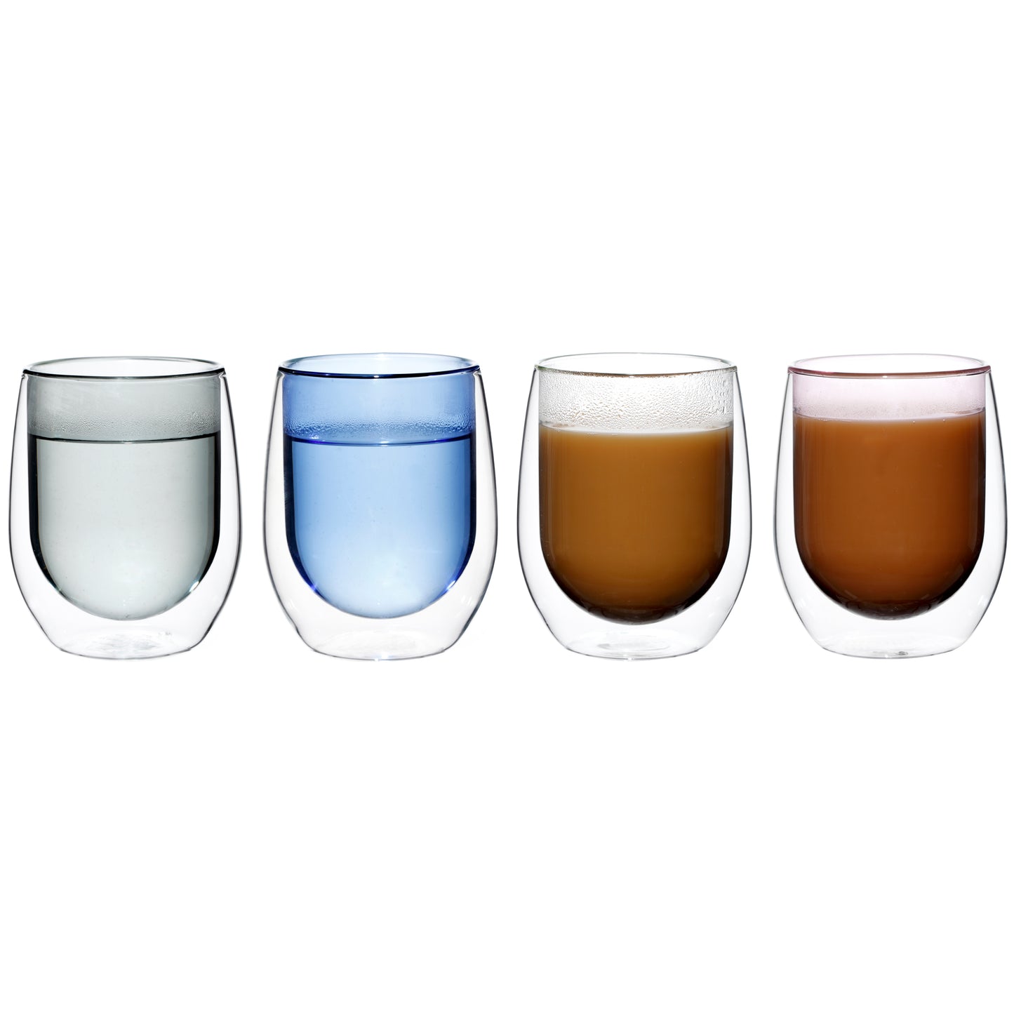 Heat resistant borosilicate double wall glass coffee cup 300ml