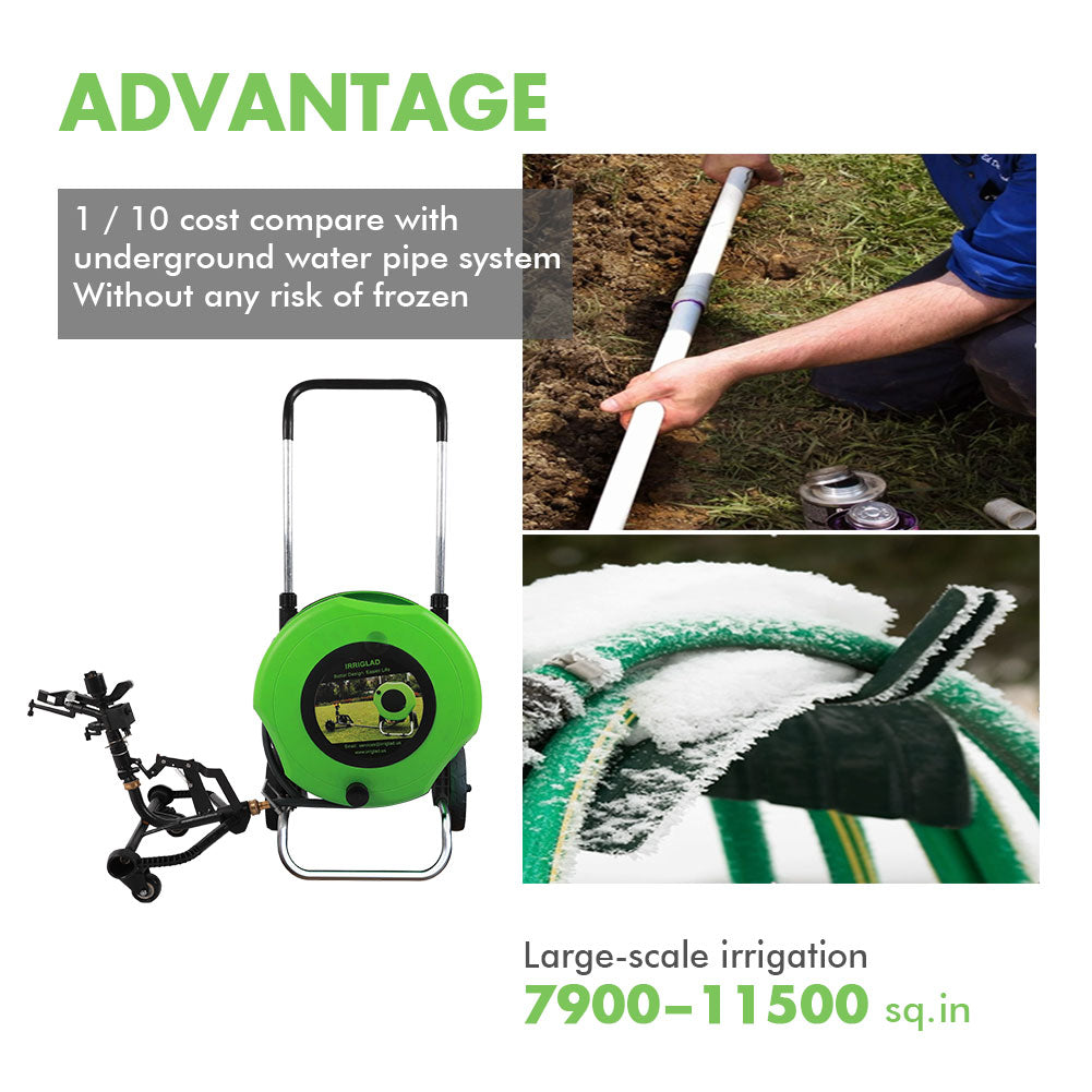 20M Manual Speed Adjustment Water Reel Cart