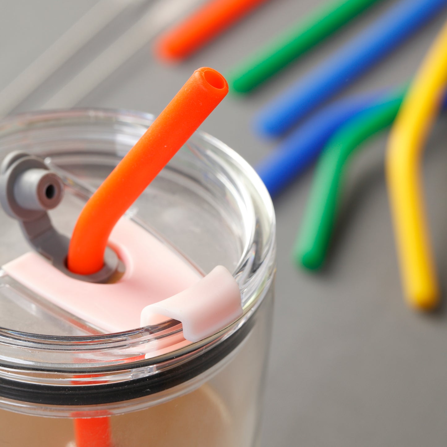 silicone straw 4pcs curved straw and 4pcs straight straw,total 8pcs/set.